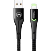 Resim Mcdodo CA-7840 Led Işıklı Lightning iPhone Uyumlu Data-Şarj Kablosu 1.2m-Siyah 