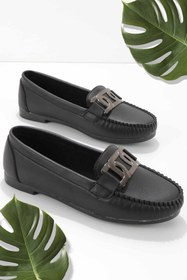 Resim Bambi Siyah Kadin Loafer Ayakkabi K01542166609 