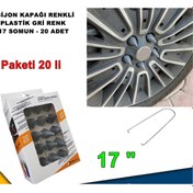 Resim caraks Sivri Mermi Tip Bijon Kapağı Plastik Gri Renk 17 Mm Bijon Uyumlu 20 Adet - 
