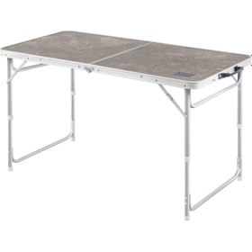 Resim Haegs Portatif Kamp Masası, 3 Yükseklik Ayarlı, Katlanır Piknik Masası, Kolay Taşınabilir Alüminyum Masa - 120x60 cm Mermer Desenli 