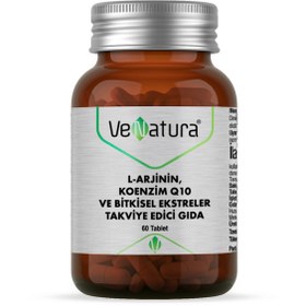 Resim VeNatura L-arjinin, Koenzim Q10 ve Bitkisel Ekstreler 60 Tablet 