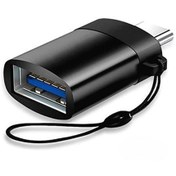 Resim ATAELEKTRONİK Type C 3.1 To Usb 3.0 Otg Çevirici Telefonlara Flash Bellek Takma Adaptörü Adaptör Metal Siyah 