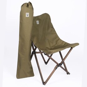 Resim Bag The Joy Ahşap Katlanır Antrasit İskelet Haki Kamp ve Bahçe Sandalyesi 