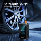 Resim Arabalar, Bisikletler ve Daha Fazlası için Taşınabilir Yüksek Basınçlı Hava Pompası - 4000mAh Pil ile USB Şarj Edilebilir, Basketbol Topları, Yüzme Halkaları & Şişme Oyuncaklar, Elektrikli Araba Lastikleri, Kauçuk Tekne için İdeal 