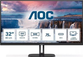 Resim AOC 31.5" Va Q32V5Ce/Bk 1Ms 75Hz Hdm-Dp Usb-C İş Monitörü 2560X1440 