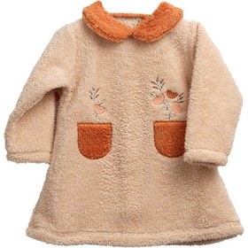 Resim Modanino Kız Bebek Peluş Elbise 6-36 Ay 12473 Krem 