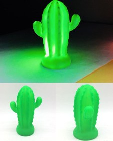 Resim Buffer Silikon Led Işıklı Kaktüs Gece/Masa Lambası 