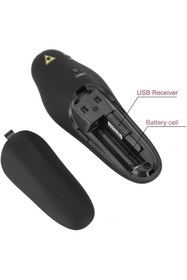 Resim aogo Sunum Kumandası Presenter Laser Pointer 2.4ghz Usb Wireless Power Point Atlatıcı Kırmızı Lazer 