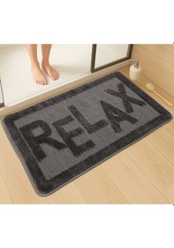 Resim Doğal Kaymaz Taban Banyo Paspas Uzun Ömürlü Yumuşak Dokulu Su Emici Yıkanabilir Relax 60x100 Antrasit 