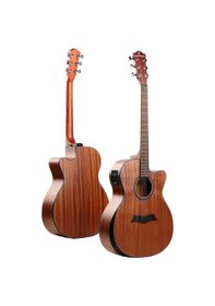 Resim Maxword M450-EQ Profesyonel Masif Ağaç Elektro Akustik Gitar Seti 4/4 Yetişkin Seri üst Segment 