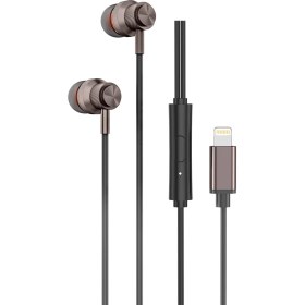 Resim Hytech HY-XBK59 Siyah iPhone Telefon Uyumlu Lightning Konnektörlü Metal Bluetooth Kulaklık 