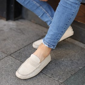 Resim Sail Laker's - Bej Süet Deri Erkek Loafer Ayakkabı 101-6055-11169 