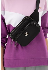 Resim U.S. Polo Assn. Kadın Siyah Kapitone Bel Çantası 50300298-VR046 