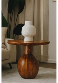 Resim Larin Ahşap Orta Sehpa Fındık Renk Bej 