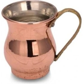 Resim Turna Bakır Mini Zemzem Maşrapa Düz 100 ml Kırmızı TURNA0496-1 