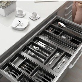 Resim Mutfak, Modüler Kaşıklık Seti, Antrasit, 94 x 48 cm (Enden-Boydan 3,5 cm Kesilebilir) 