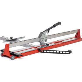 Resim Kristal Favori 1270 mm Seramik Kesme Makinesi - Çelik Bıçak ve Rulmanlı Kol Mekanizması, Siyah-Kırmızı 