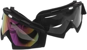 Resim 2 Adet Rüzgar Geçirmez Motokros Koruyucu Gözlükler Toz ve Rüzgara Dayanıklı Atv Off-road Sürüş Gözlükleri Kayak ve Snowboard İçin Uyumlu Motosiklet Gözlüğü Seti 