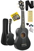 Resim Midex UKX-901BK Askı Çanta Metod Pena Siyah Soprano Ukulele 