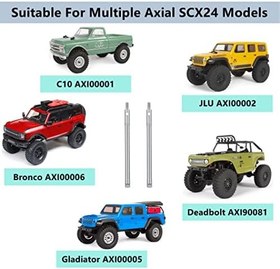 Resim MORLORDY RC Paslanmaz Çelik Arka Aks Mili Katı CVD Seti 1/24 RC Crawler Araba SCX24 Yükseltmeler AXI90081 AXI0001 AXI0002 Kilit Cıvatası C10 JLU AXI0005 AXI00006 Aksesuarları 