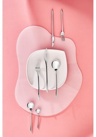 Resim Karaca Premium Platin Von 12 Kişilik 84 Parça Çatal Kaşık Bıçak 