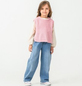 Resim Harika KIDS Kız Çocuk Triko Yelek-gömlek-kot Pantolon 3'lü Takım 