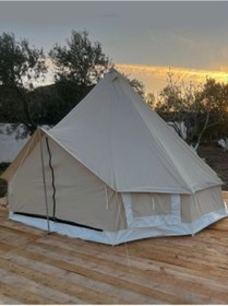 Resim Çan Çadırı Kanvas Çadır 4 - Çaplı Krem 