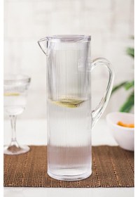 Resim Akilik Barok 1,5 Lt Şeffaf Sürahi (Buzdolabı Kapak Rafına Sığar) 