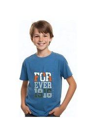 Resim Panios Kids Unisexs 3lü Yuvarlak Yaka Çocuk Baskılı Kısa Kollu T-shirt Mavmint Yeşil - Sarı 