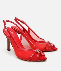 Resim Hotiç Kadın Kırmızı Transparan Detaylı Topuklu Sandalet 01sah307510a750 Kırmızı-red Kırmızı 
