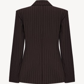 Resim PINSTRIPE ROSE BLAZER IN BROWN - XS / Çizgili 