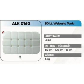 Resim alkotek webasto tankı 80lt ( rekorlu ) beyaz 