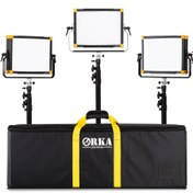 Resim Orka Studio Led X Actual V-Mount OR-4009 3''lü Led Işık Seti 