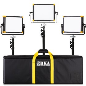 Resim Orka Studio Led X Actual V-Mount OR-4009 3''lü Led Işık Seti 