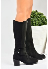 Resim Fox Shoes Siyah Kalın Topuklu Kadın Çizme L674211209 