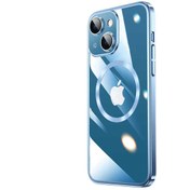 Resim Mobilzone iPhone 14 Uyumlu Wireless Şarj Özellikli Sert PC Zore Riksos Magsafe Kılıf-Mavi 