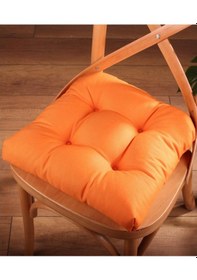 Resim Altınpamuk Altınpamuk Lüx Pofidik Turuncu Sandalye Minderi Özel Lüx Dikişli 