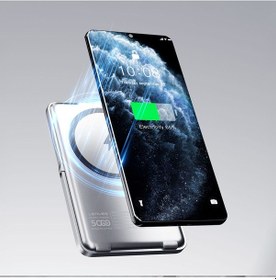 Resim Lenyes PW038D 20W 5000 mAh 15 W Ultra İnce Standlı Wireless Powerbank Gümüş 