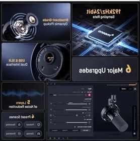 Resim Xlr/usb Podcast Mikrofon, 192khz Hi-fi Ses Kalitesi 