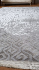 Resim Dekhera Işık Parlak Dokuma Halı 5951 Vizon - 80X150 