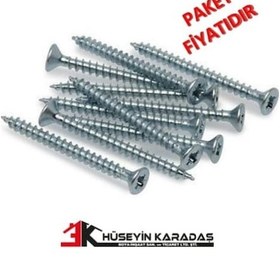 Resim MERİDYEN YILDIZ BAŞLI SUNTA VİDASI 3,0 X 35 MM ( 1000 ADET ) 
