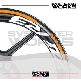 Resim Yamaha Yzf-r3 Yazılı Jant Sticker Dış Ve İç Set Sticker Jant Şeridi Turuncu 30707387 