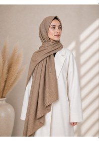 Resim Bilenler Dubai Jakar Şal Koyu Bej Kaymaz Yumuşak Ve Dökümlü Kumaş 
