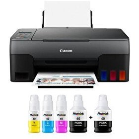 Resim Canon Pixma G3420 Photoink Mürekkepli Wi-Fi + Tarayıcı + Fotokopi Renkli Çok Fonksiyonlu Mürekkep Püskürtmeli Yazıcı 