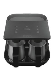 Resim Grundig İkili Çelik Türk Kahve Makinesi Siyah 7061 D 1,5 Litre , Paslanmaz Çelik 6 Fincan 1100 w 