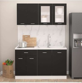 Resim Tdesıgno Hector Mutfak 140 Cm Tezgah Dahil Değil Siyah 