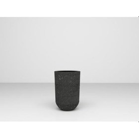 Resim Nuano Consept Lale Serisi Yuvarlak Saksı Siyah 40x70 