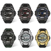 Resim Fastbuy Sanda 6015 Erkekler Su Geçirmez Işıklı Spor Saati - Siyah, Çok Renkli Model Çok Renkli 