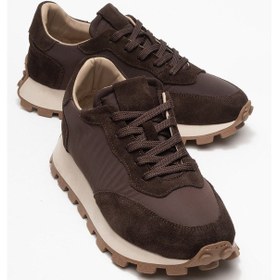 Resim Luvi Shoes Amanda Kahverengi Hakiki Deri Kadın Spor Ayakkabı Kahverengi 