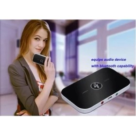 Resim Skygo Bluetooth 5.0 2-In-1 Ses Verici ve Alıcı Adaptör – Tv Pc Araç Hoparlör Için Audio Transmitter Receiver, Aux Destekli Tx Rx Kablosuz Müzik Çevirici | ZR1137 